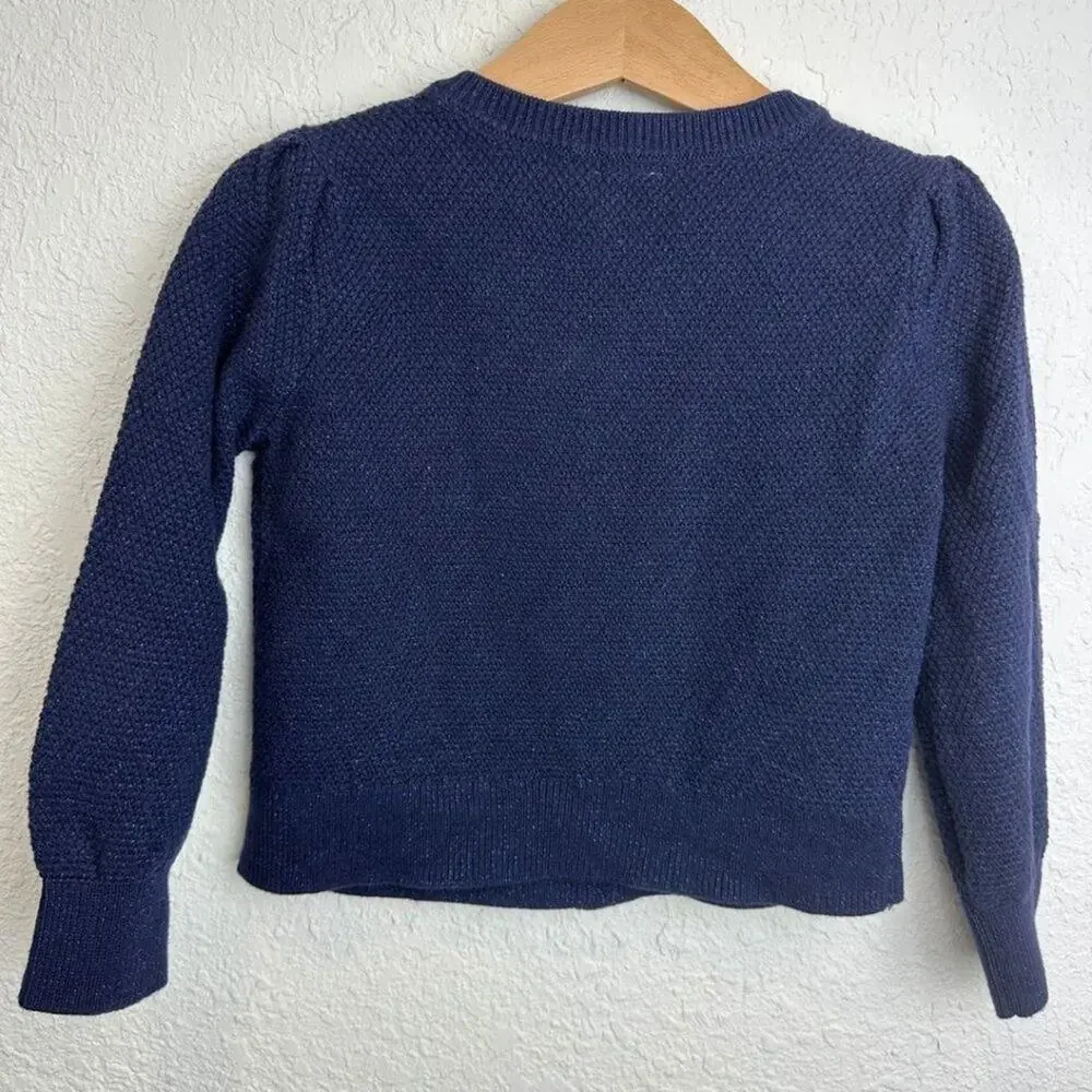 GAP Crew Neck Cardigan Blue with Sparkle Threads 4T